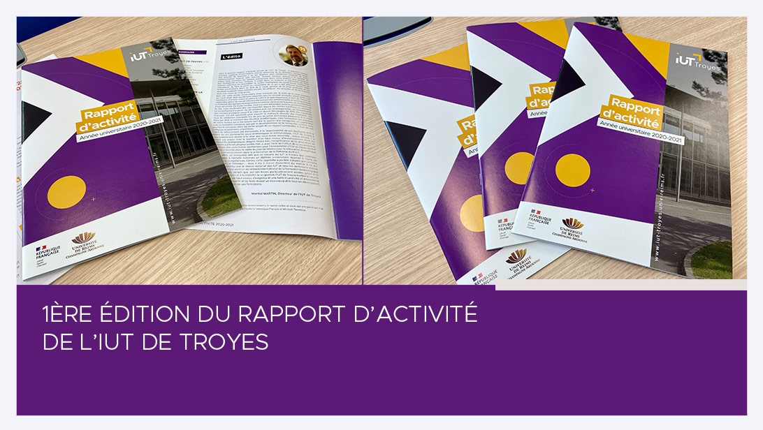 1ère édition du rapport d'activité de l'IUT de Troyes