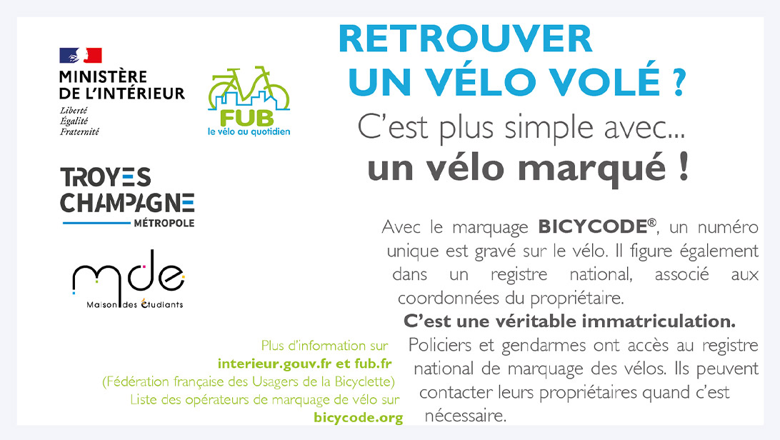 Marquage vélos Bicycode